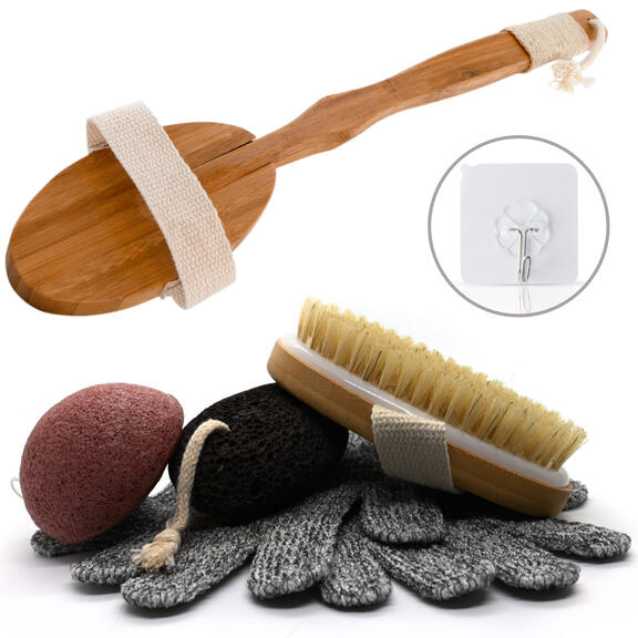 Rejuvenate your skin with this natural bamboo dry body brush. Designed for exfoliating and promoting circulation, it's a spa-like experience at home.